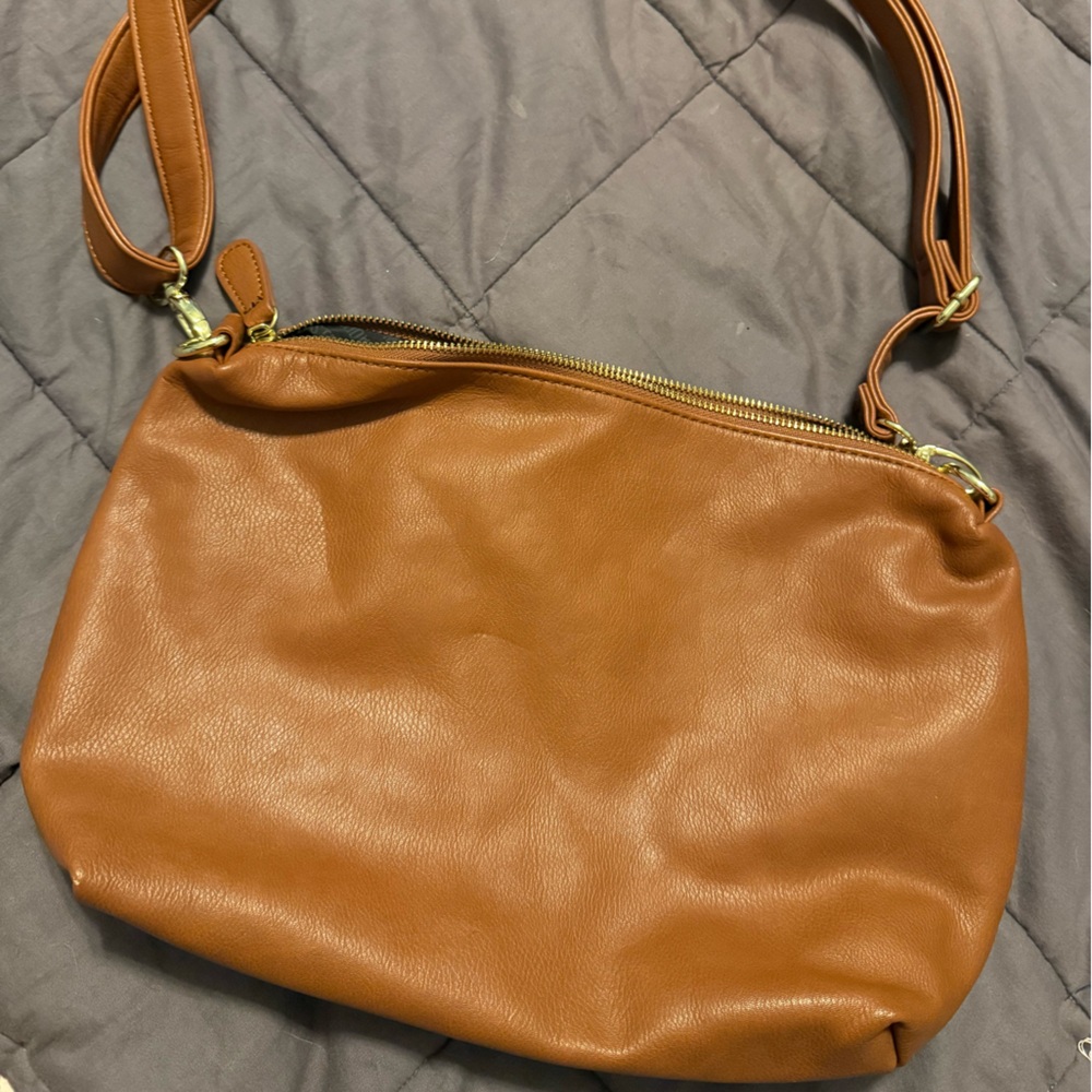 Steve Madden Tan Leather Shoulder Bag